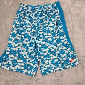 Nike  Shorts‎ Mens Medium Blue White and Blue  Basketball Athletic Casual Shorts